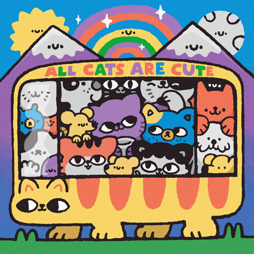 Catbeats - All Cats Are Cute - Blue (Blue) vinyl record cover