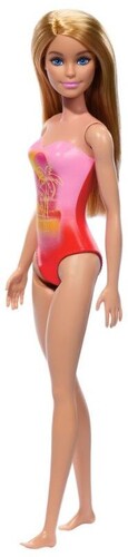 BARBIE BEACH DOLL WITH PINK SWIMSUIT