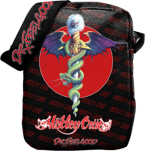 ROCKSAX MOTLEY CRUE DR FEELGD 2 CROSSBODY BAG BLK