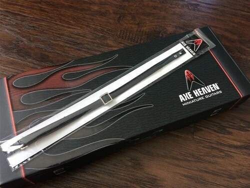 10 Inch Miniature Guitar Strap 1:4 Scale Classic Black Replica Collectible