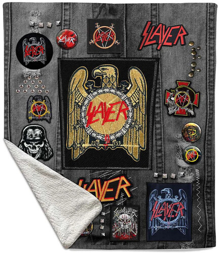 Rocksax - Slayer - Battle Vest - Sherpa Fleece Throw (50 in x 60 in)
