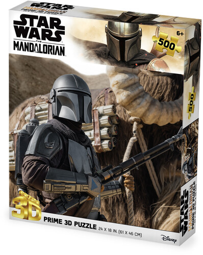 The Mandalorian Mando contains 500pc 24x18 in 3D Lenticular Puzzle