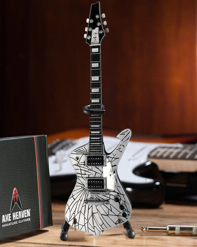Paul Stanley Kiss Cracked Mirror Iceman 10 Inch Miniature Guitar Replica