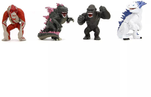 Jada Toys - 2.5" Godzilla x Kong - Godzilla 4 Pack (Godzilla, Shimo, Kong, Skar King)