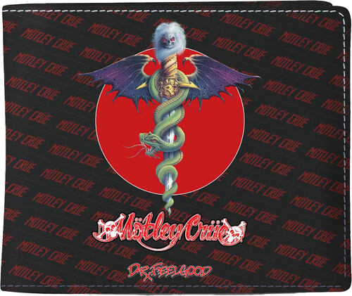 ROCKSAX MOTELY CRUE DR FEELGOOD 2 WALLET BLK