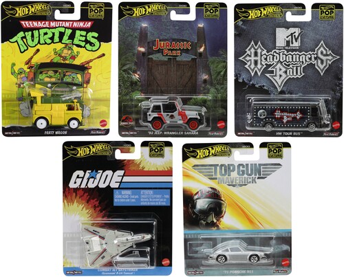 Mattel - Hot Wheels 1:64 Premium Pop Culture 10-Piece K Assortment