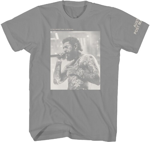 Post Malone - Singing Photo T-Shirt - Small Gray 36881022A1