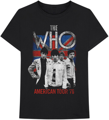 The Who - Who Flag American Tour 76 Black Ss Tee Xl (Blk)