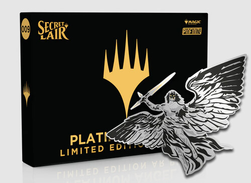 MTG SECRET LAIR PLATINUM ANGEL XL AR LTD ED PIN