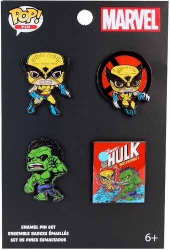 FUNKO POP PIN 4 PACK MARVEL WOLVERINE 50TH ANIV