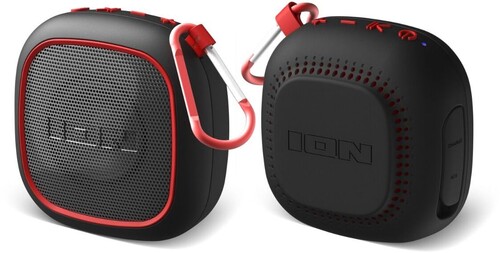 Ion iSP153 Magnet Rocker 2-Pack - Portable Bluetooth Speaker 2 Pack - IPX5 (Black)