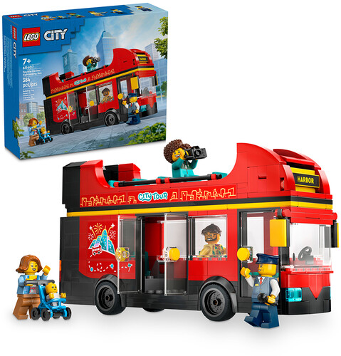 CITY RED DOUBLE DECKER SIGHTSEEING BUS