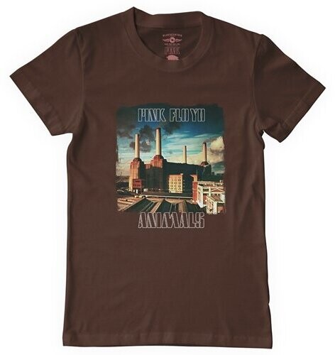 Pink Floyd - Animals Album Cover - Heavy Cotton T-Shirt - 2XL Chocolate