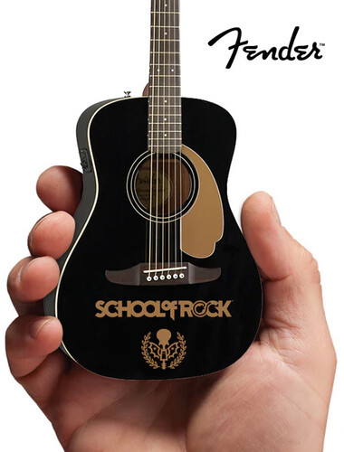 School of Rock Fender California Malibu Player 10 Inch Miniature Guitar