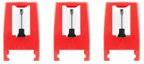 Victrola ITNP-S1 Turntable Replacement Stylus 3 Pack Red