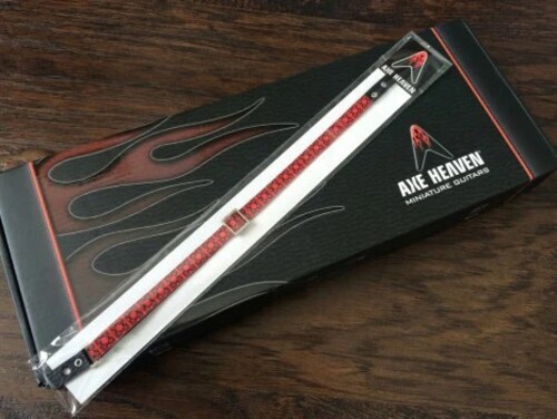 10 Inch Miniature Guitar Strap Fender Classic Hip Trip Red 1:4 Scale Replica