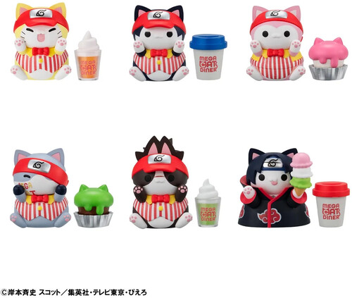 Megahouse - Naruto - Mega Cat Diner Nyaruto! (Box/6) Mega Cat Project blindbox display