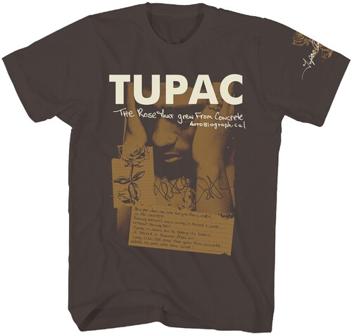 TUPAC POETRY TSHRIT SHRT SLV SM BROWN 31781817A1