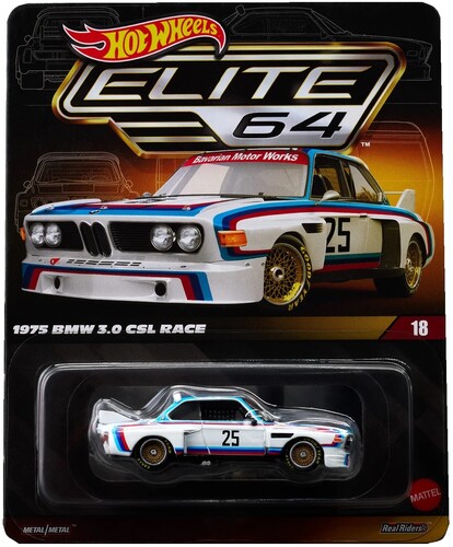 Mattel - Hot Wheels Premium: Elite 64 1975 BMW 3.0 CSL Race