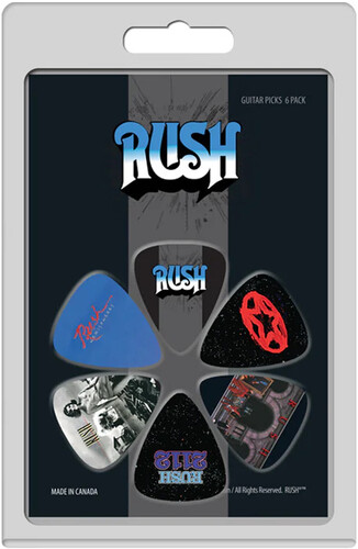 Perri's - Rush - Albums - Guitar Picks (6 Pack)