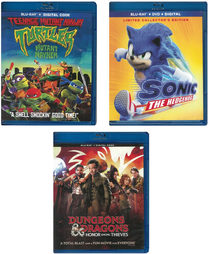TMNT: Mutant Mayhem /  Sonic The Hedgehog /  Dungeons & Dragons: Honor