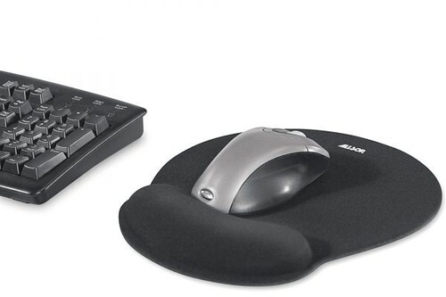 Allsop 30203 Memory Foam Mouse Pad - Ergonomic Wrist Rest (Black)