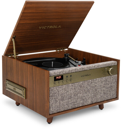 Victrola VTA-820SB-WLN Century Bluetooth 6-in-1 Music Center Walnut