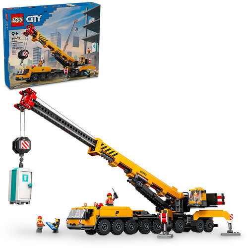 CITY BIG VEHICLES YELLOW MOBILE CONSTRUCTION CRANE