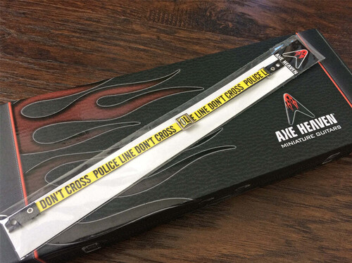 AXE HEAVEN POLICE LINE MINI GUITAR STRAP REPLICA