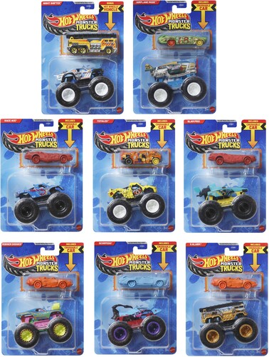 Mattel - Hot Wheels Monster Trucks Die-Cast & Truck 8-Piece S Assortment