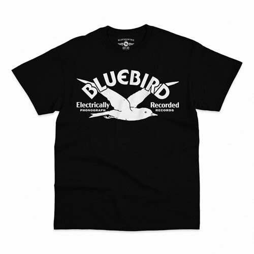 Bluebird Records - Logo - Heavy Cotton T-Shirt - Small Black