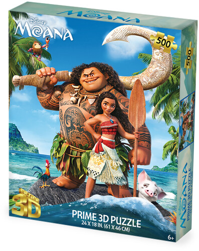 Disney Moana, Maui, Hei Hei and Pua 500pc 24x18 in 3D Lenticular Puzzle