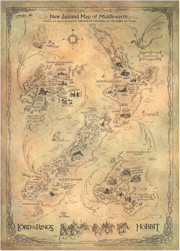 Other - WETA Workshop - Hobbit - New Zealand as Middle-Earth (Map)
