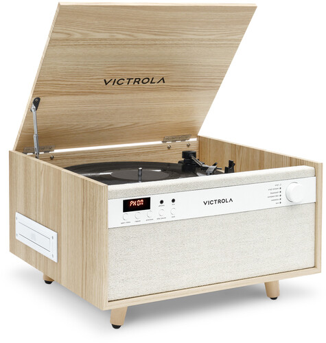 VICTROLA VTA820SBNAT CENTURY BT 6/ 1 MUSIC CTR NTRL