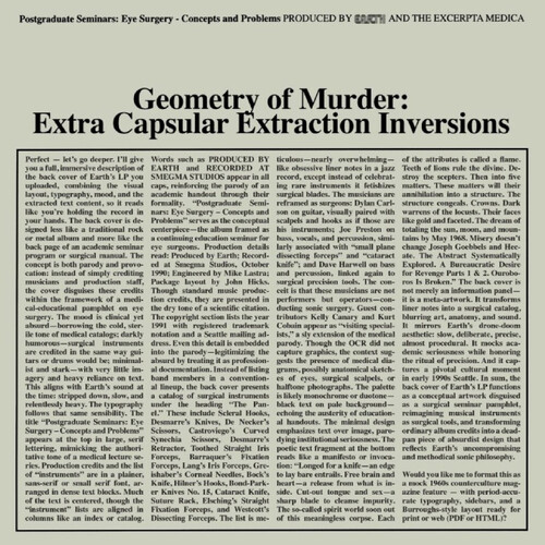 Earth X Black Noi$E - Geometry Of Murder: Extra Capsular Extraction