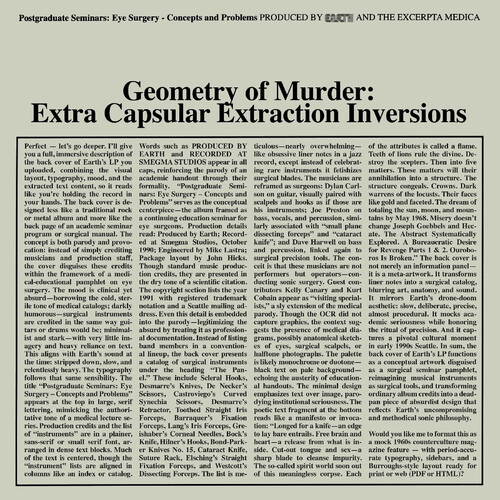 Geometry of Murder: Extra Capsular Extraction Inversions ( CRYSTAL CLEAR VINYL )