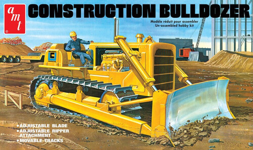 AMT Construction Bulldozer 1/25 Scale Model Kit