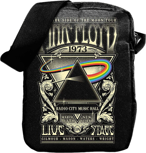 ROCKSAX PINK FLOYD 1973 LIVE CROSSBODY BAG BLK