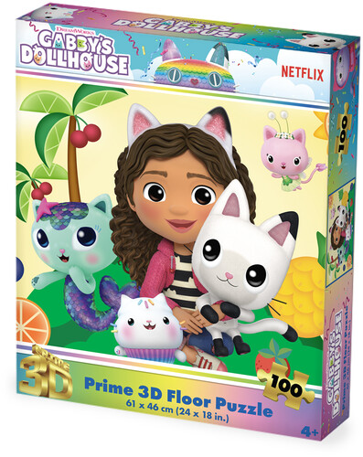 Gabby's Dollhouse 100pc 24x18 in 3D Lenticular Floor Puzzle