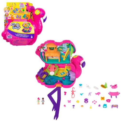 POLLY POCKET FLAMINGO PARTY PINATA COMPACT