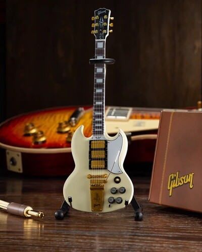 Gibson SG Custom 1964 White 1:4 Scale 10 Inch Miniature Electric Guitar