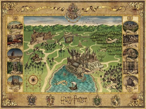 HOGWARTS MAP 1500 PIECE PUZZLE