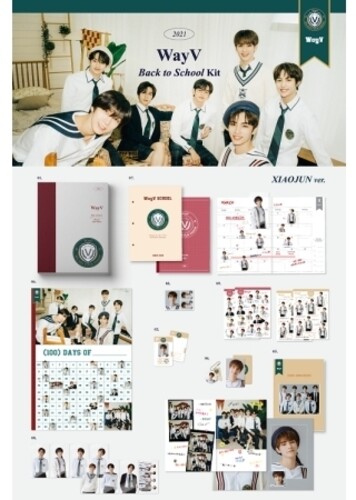 Wayv - 2021 Wayv Back To School Kit (Xiaojun Version) (incl. 100 DaysChallenge Poster, Mini Brochure, 80pg Notepa, Clear Bookmark Set +
