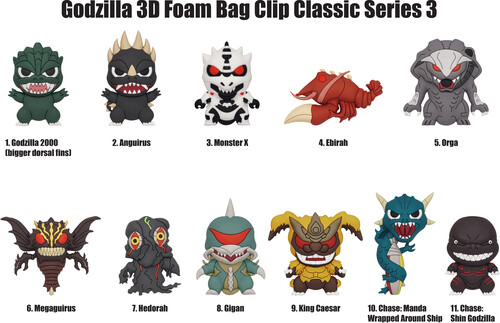 Godzilla Classic Series 2 - 3D Foam Bag Clip in Blind Bag