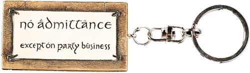 Other - Lord Of The Rings: Keyring - No Admittance Sign