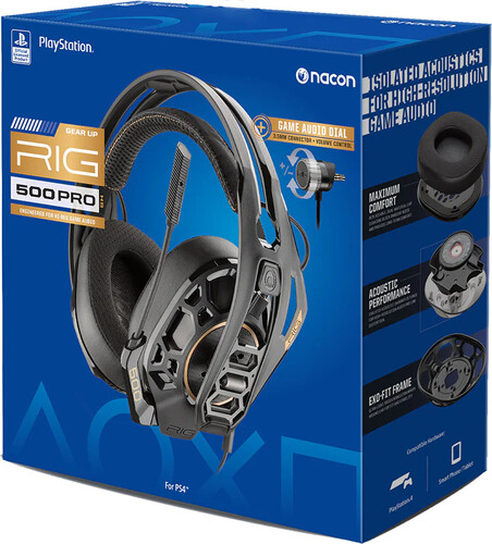 PlayStation 5 Accessory:  Wired Headset - NACON RIG PRO 500:  Officially Licensed by Sony:  Compatible with PC, Switch, PS5, Xbox X|S