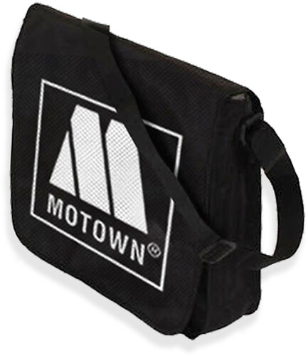 ROCKSAX MOTOWN FLAP TOP MESSENGER RECORD BAG BLK/ W