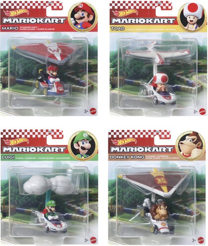 HOT WHEELS MARIO KART GLIDER 4 PIECE S ASRT