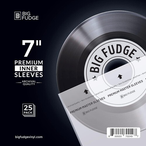 Big Fudge Bfpis7X25 7 Premium Inner Sleeves 25Pk - Big Fudge Bfpis7x25 7 Inch Vinyl Record Premium In vinyl record cover