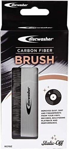 DISCWASHER RDCFBZ CARBON FIBER RECORD BRUSH SILVER